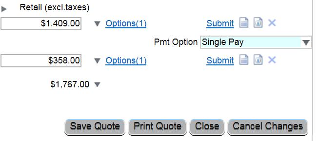 In addition, you can view and/or print a preview, draft copy of the policy by clicking on the Preview icon just to the right of Submit. The Quote is available to activate for 30 days.