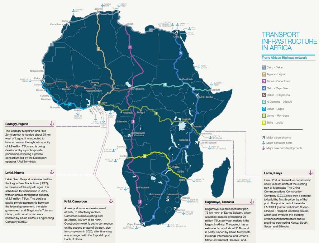 INVESTMENT HOTSPOTS: PORTS Around 90% of Africa s trade happens by sea, making its ports crucial points in transport and logistics networks.