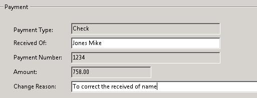 then double click on the Receive Of name A window opens where you can change the Received Of