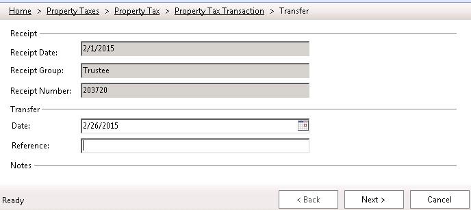 If you have a payment that was applied to the wrong receipt, you can do a transfer Open the