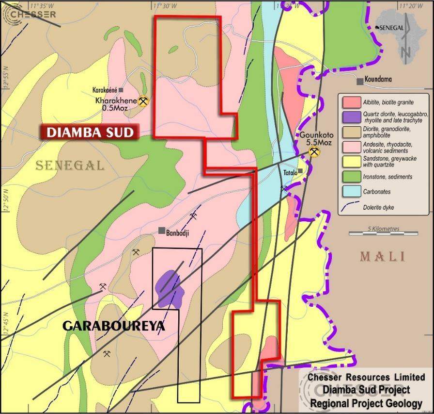 expanded to include the Diamba Nord Project and a follow-up infill auger drilling program at the Diamba Sud Project.