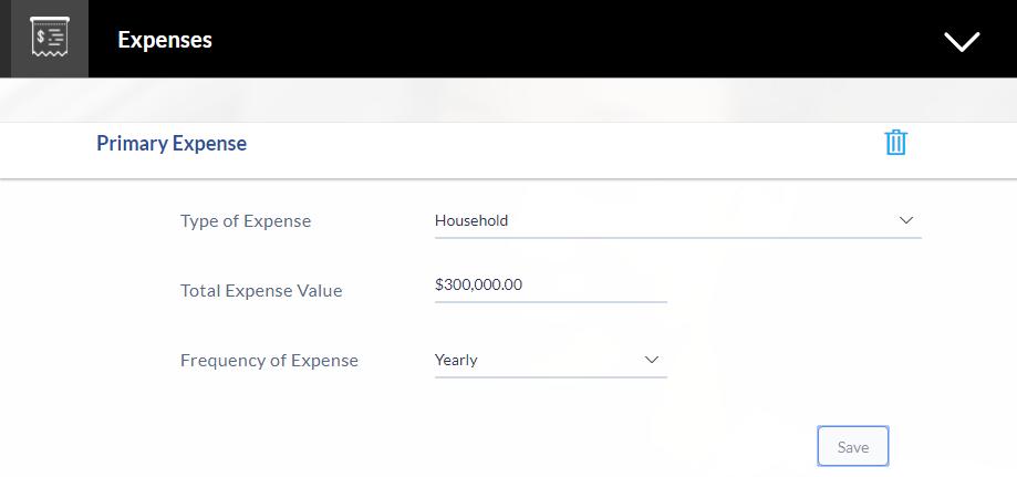 3.6.2 Expenses In this section enter details of all expenses you incur on a regular basis. You can add multiple expense records up to a defined limit.