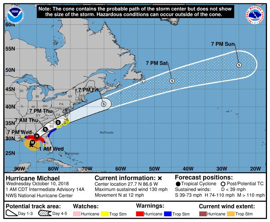 For professional/qualified investors only Twelve Capital Event Update: Hurricane Michael Update Wednesday, 10 October 2018 - Hurricane Michael has strengthened to a category 4 tropical cyclone and is