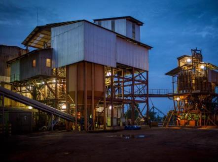 surface mining deliver ore from Gbeni and Gangama deposits into two beneficiation