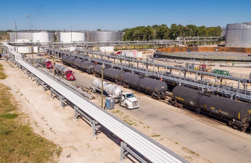 pipelines to four refineries (2) 72 rail car bays 14 truck bays Storage tanks 144 tanks ranging in size from 10 to 400 thousand barrels 16.8 million barrels of storage capacity Additional 1.
