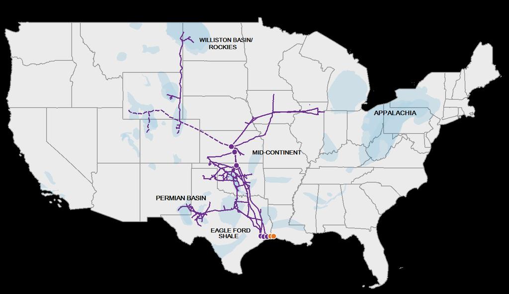 E T H A N E R E C O V E RY B Y B A S I N INCREMENTAL ETHANE DEMAND ONEOK s NGL infrastructure connects supply to the Gulf Coast market 70,000 bpd of additional ethane on ONEOK s system compared