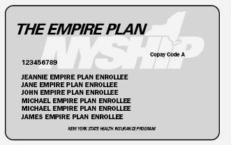 Overview Employee Benefit Cards Empire Plan Identification Cards are issued after an enrollment has been processed. The same card is used to access all health benefits.