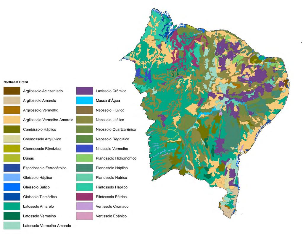 Exposure Soil types The geographical distribution of