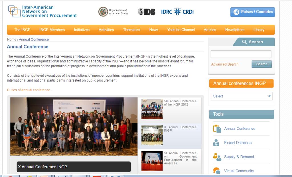 IV. IDB support to public procurement networks in the