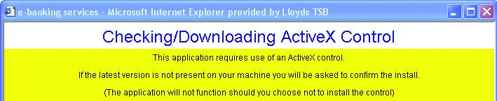 On each subsequent login to the service, the version number of the ActiveX control that is being run is checked to ensure that it is up to date.