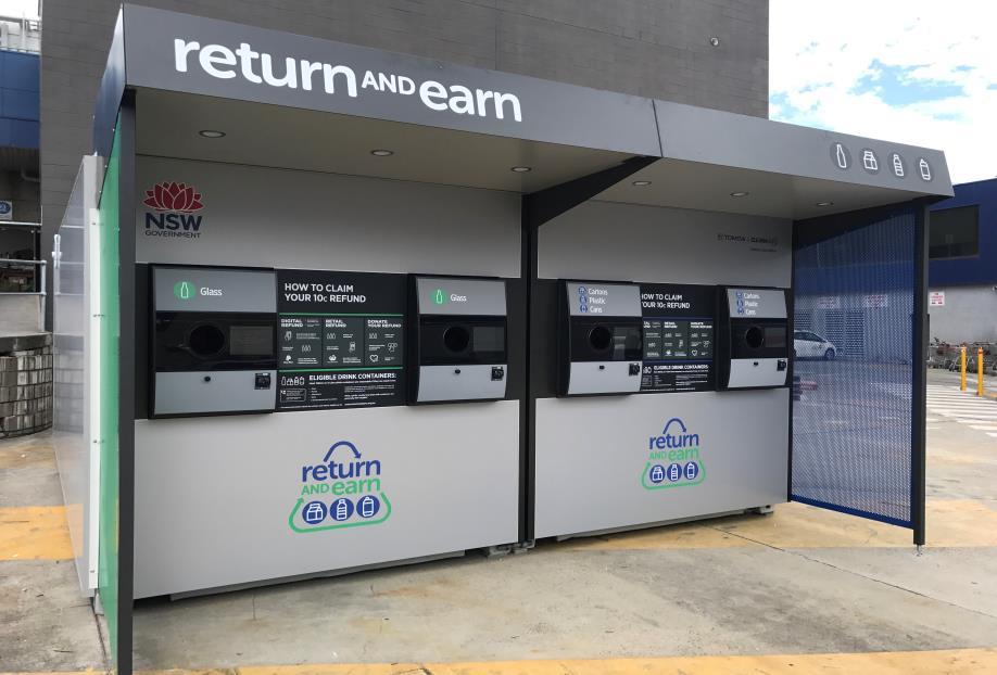 NSW Container Deposit Scheme In joint venture with TOMRA Systems ASA, world leader in reverse vending machines Scheme commenced on 1 December 2017
