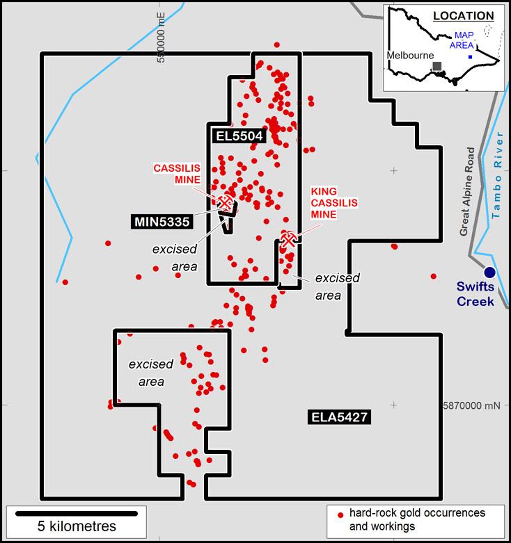 CURRENT EXPLORATION ACTIVITIES Cassilis Gold (VIC) Gold Option to acquire Cassilis Mining Pty Ltd The Company continued its evaluation of the Cassilis gold project located near Omeo in Eastern