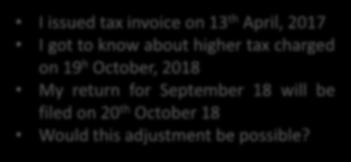 October 18 Would this adjustment be