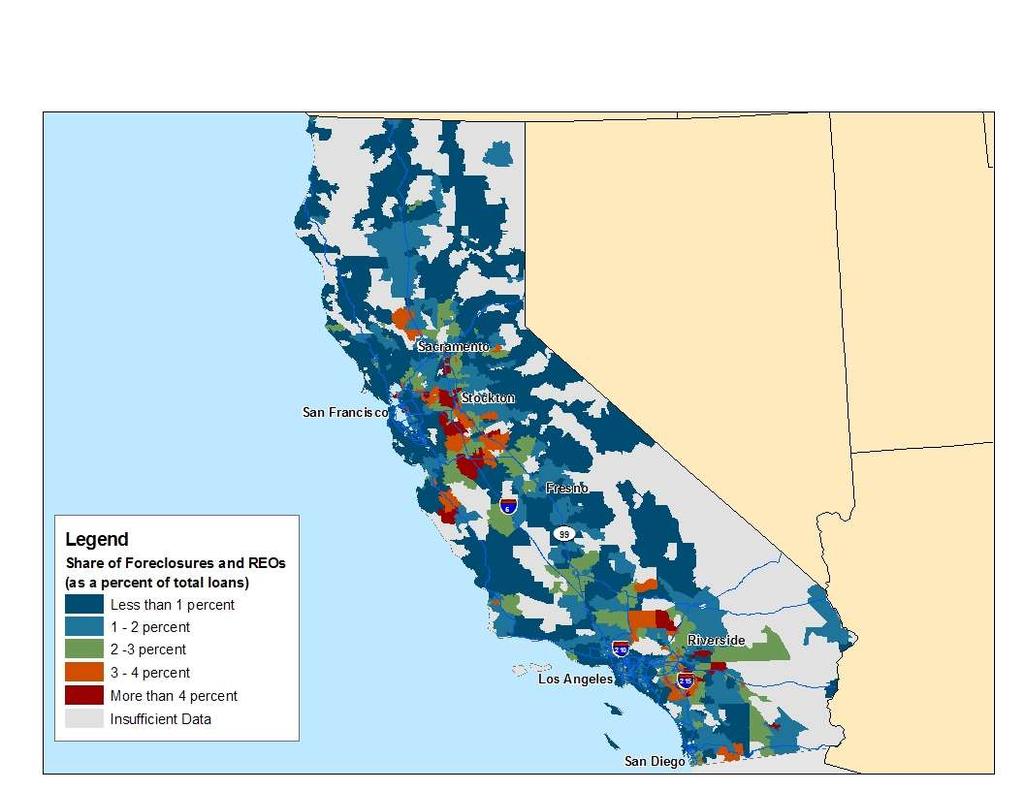 California Data Maps Areas Affected by Concentrated Foreclosures September