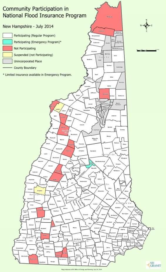 NFIP Participation in New Hampshire 217 communities
