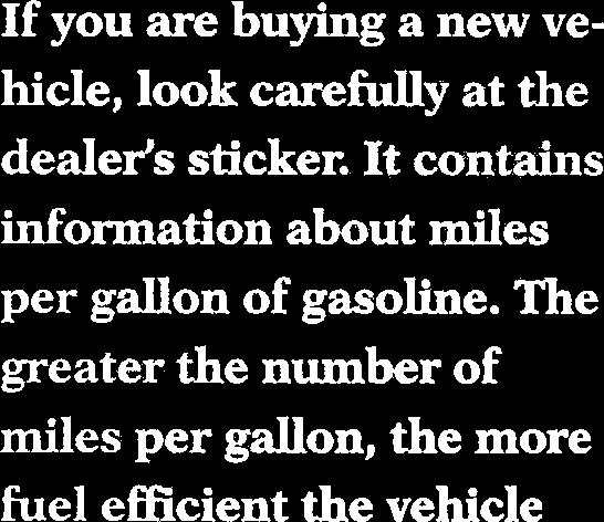 How Can You Determine Whether a Vehicle Is Fuel Efficient?