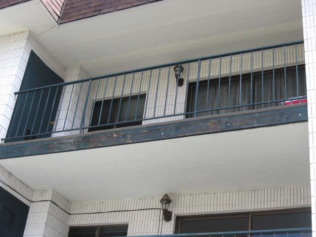 Comp #: 202 Wood Trim - Repaint Location: Quantity: Balcony facia, front doors 210 LF of fascia, (42) Doors General Notes: Life