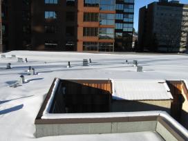 2.5.5 Roofing PAGE 18 2.5.5.1 FLAT ROOFING Priority Classification: Proactive Maintenance Code: Proactive Description: The roof, while mostly snow covered at the time of review, appears to be a