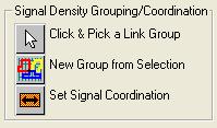 Signal Density Grouping and Coordination Data Input The first group of tools (shown to the right) was developed to facilitate grouping links into signal density group, updating the signal density