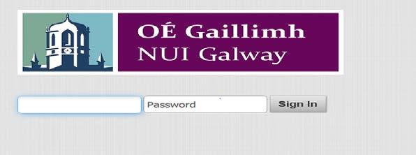 NUI Galway Pensin Self Service User Guide 1. Lgging On Use yur Campus Accunt credentials t lg in t Cre Prtal. G t ess.nuigalway.