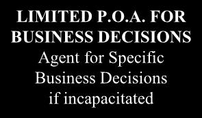 FOR BUSINESS DECISIONS Agent for Specific Business Decisions if