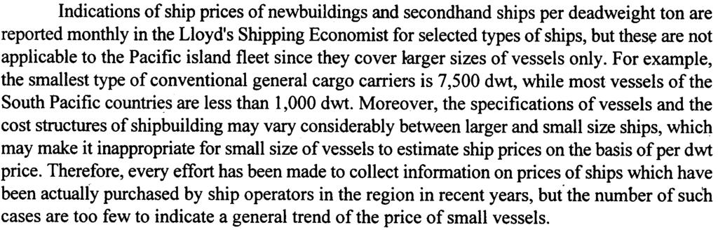 v. 1. 2. ESTIMATES OF COSTS OF ACQUIRIG REPLACEMET VESSELS A.
