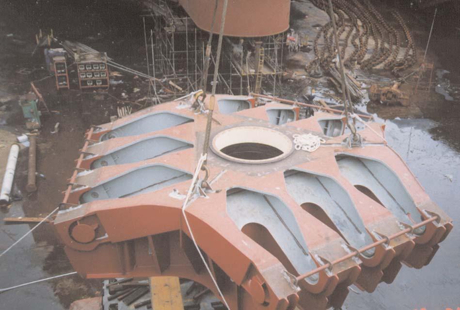 of Ruby Princess prior to installation Bow turret