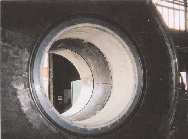 bearing being installed in stern