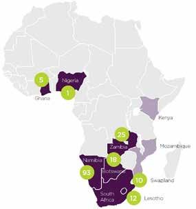 FOOTPRINT: REST OF AFRICA All stores in rest of Africa are corporate stores Rest of Africa 164 stores in 7 countries 16 stores opened during the period 27,1% turnover growth with 9,0% same store