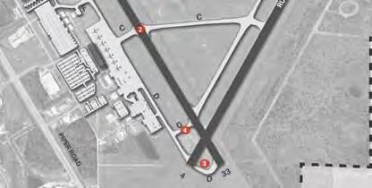 TW G & TW D intersection with RW 4 21 Holding Bay Factors: Tenants & ATC indicated Runway 4 Departures can cause congestion