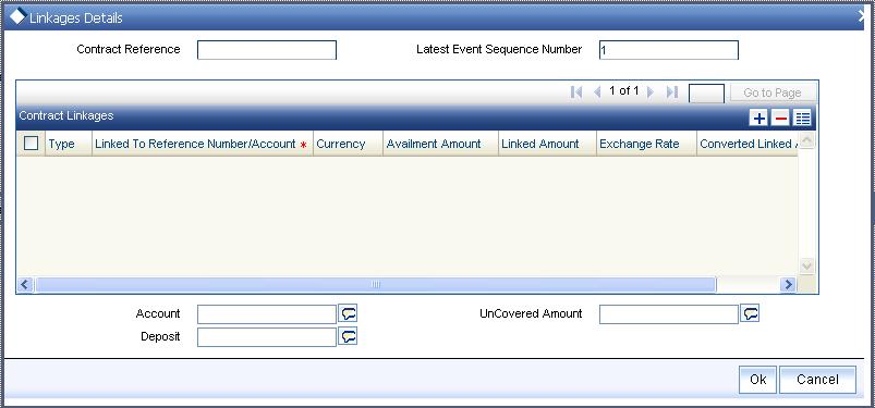 In this screen, you can specify any account/deposit with you, and indicate the funds that you would like to block. Specify the following details.