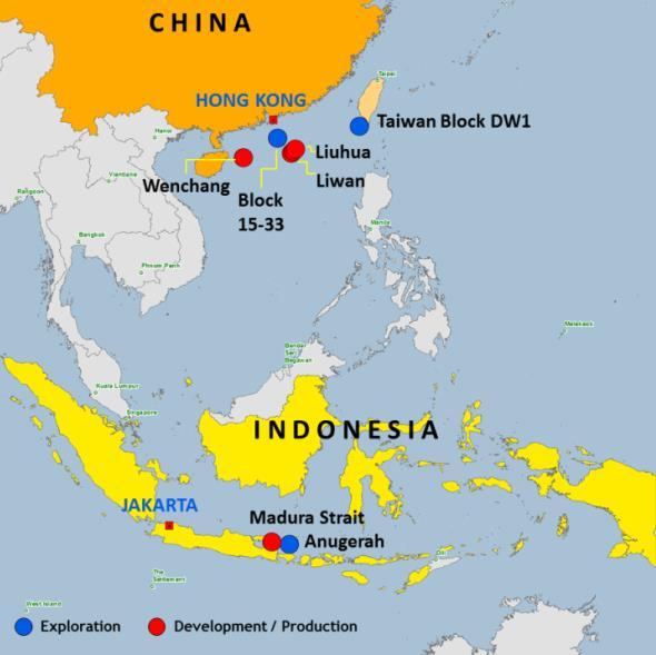 Asia Pacific Portfolio China Liwan Gas Project Wenchang oil field Liuhua 29-1 Offshore exploration Indonesia Madura Strait block BD liquids-rich gas, MDA-MBH, MDK and MAC gas fields Three additional