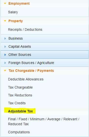 Select Adjustable Tax and