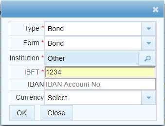 In order to enter details relating to Prize Bonds, click on + as shown below.