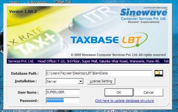 LBT Login Screen Secure, protected by passwords, unauthorized entry to system is not permitted.
