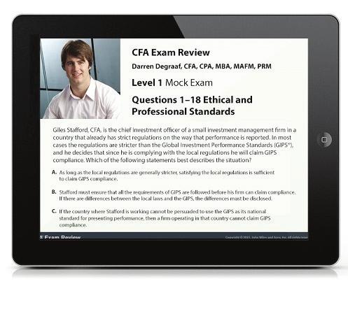 CFA Mock Exam Answer Key Congratulations on completing Wiley s CFA Mock Exam! Candidates who take one or more CFA mock exams can exponentially increase their chances of passing.