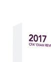 course can exponentially increase your chances of passing the 2017 CFA exam.