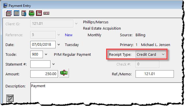 Credit Card Transactions Entering Credit Card Payments in Tabs3 Credit card payments are entered as any other payment transaction.