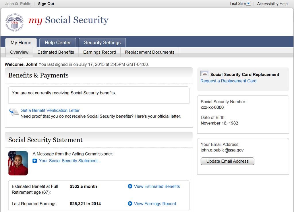 my Social Security What