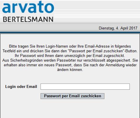 Please enter your user name or your email address in the text box and then press the "send password by email" - button.