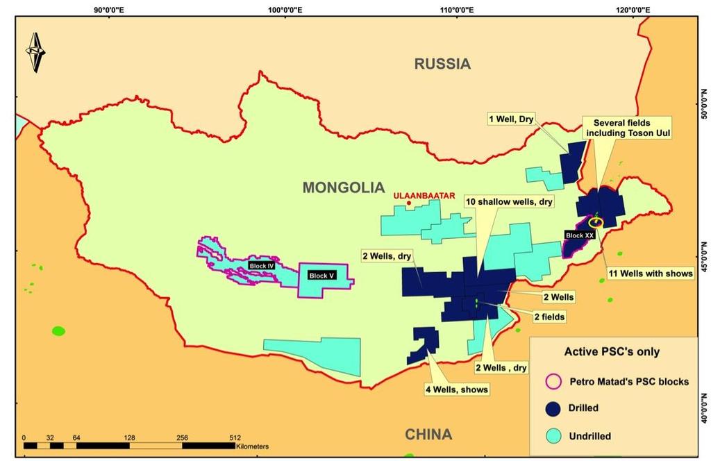 EXPLORATION ACTIVITY IN MONGOLIA Limited exploration in Mongolia,