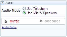 2 Managing Your Audio Use Telephone Use Microphone and Speakers If you select