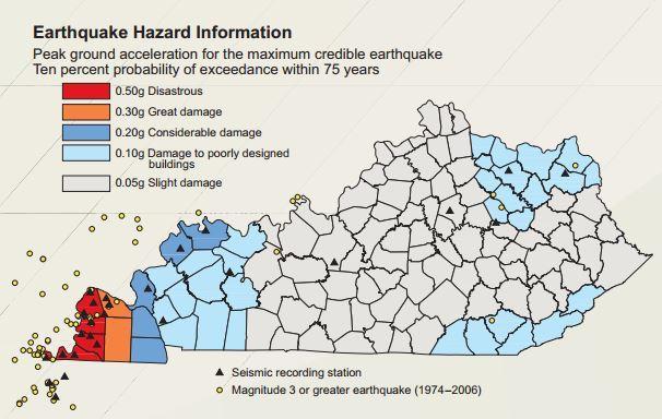 KGS: Earthquakes and Other Geologic Hazards Geologic hazards such as earthquakes, landslides, and sinkholes cause