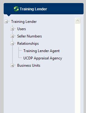 Assigning and Removing Seller Numbers 2. From the Administration Home page, click the in front of Relationships to open that node. After you click the, the list of authorized lender agents appears. 3.