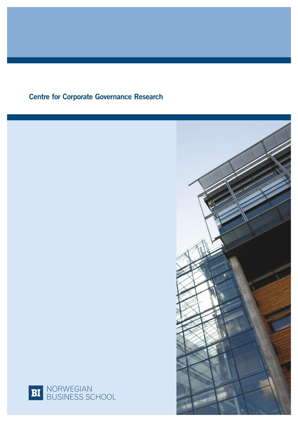 The Centre for Corporate Governance Research (CCGR) conducts research on the relationship between corporate governance, firm behavior, and stakeholder welfare.