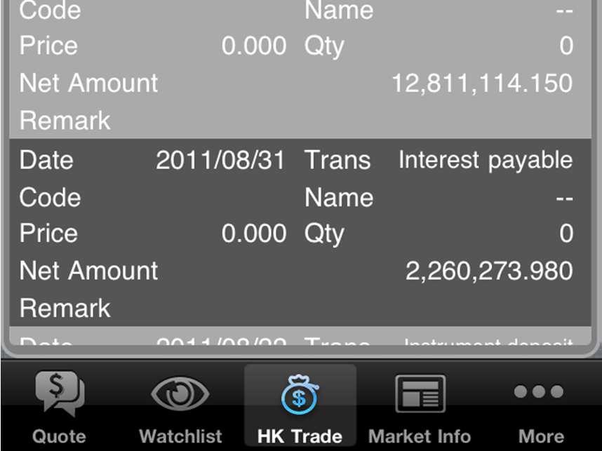 10. View all the transaction records
