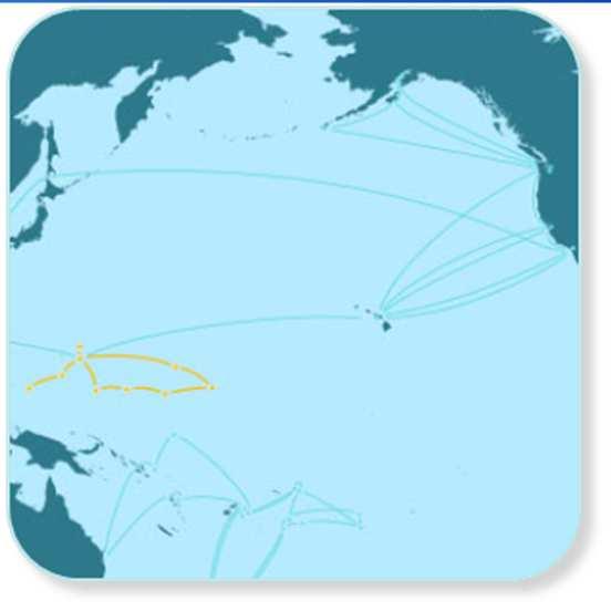 Guam & Micronesia Service Guam a Critical Link in CLX Network Configuration Connections from Oakland and Pacific Northwest to Guam via Honolulu Volume in Guam remains