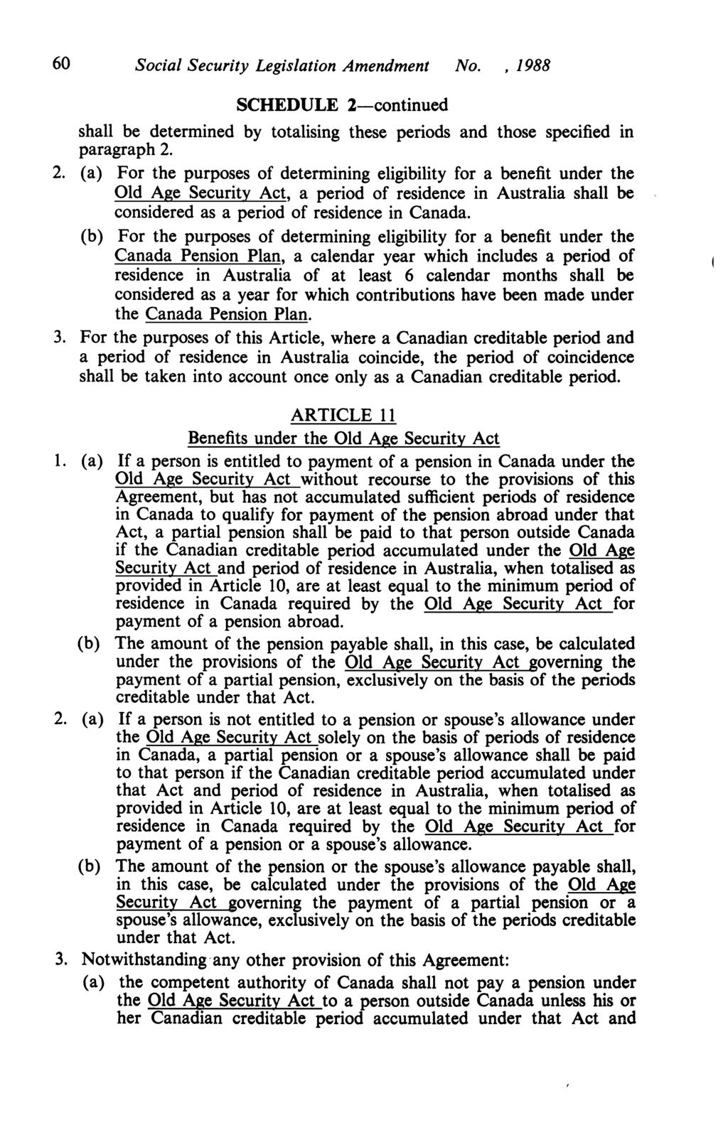 60 Social Security Legislation Amendment No. 1988 SCHEDULE 2-
