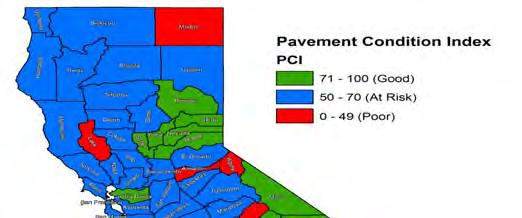 PCI Trends 54 counties have average