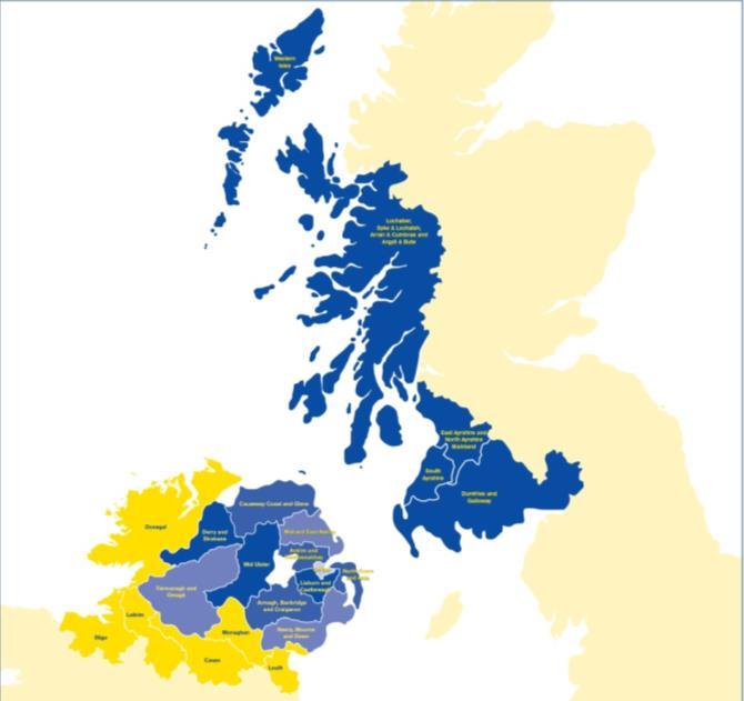 INTERREG V Programme (2014-2020) Eligible Area: Greater Belfast & Western Isles of Scotland included ERDF Programme Value: 240m Up to 85% maximum intervention rate Match funding (financial or